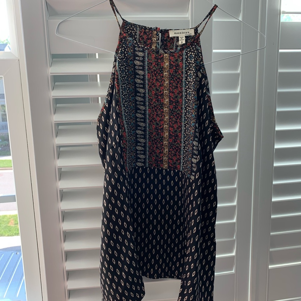 Monteau pattern sleeveless top
